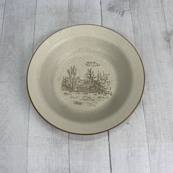 Collection Manoir CXY1 Cabin & Boat Hand Crafted Korea Ceramic Rim Bowls Set 2 - Picture 2 of 13